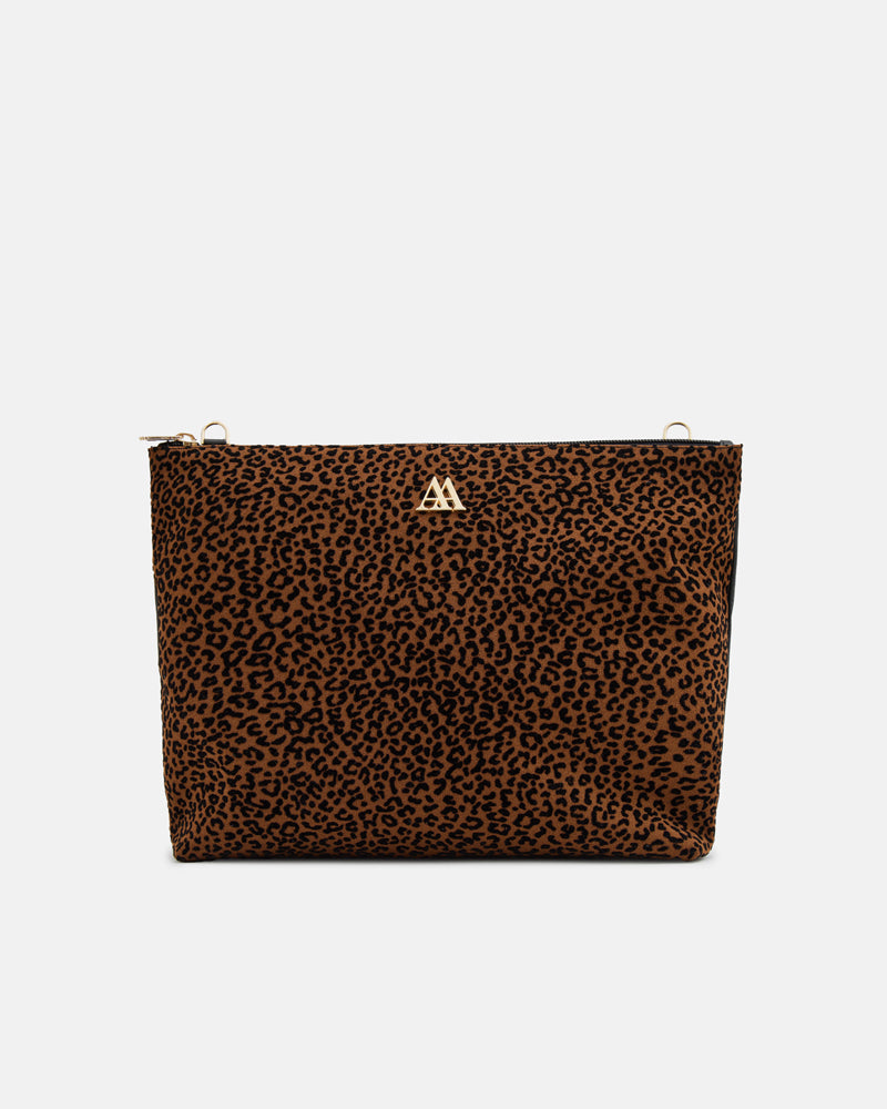 Manola Beige Leather Clutch Bag