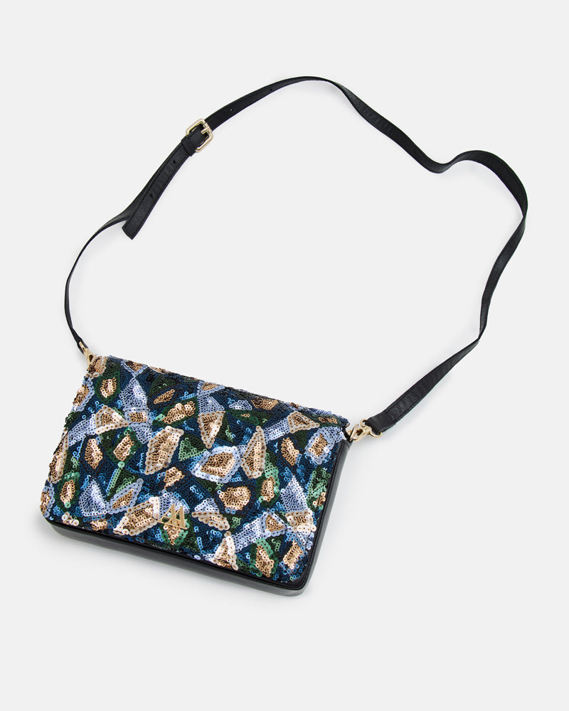 Maria Mini Leather Flap Bag, Red