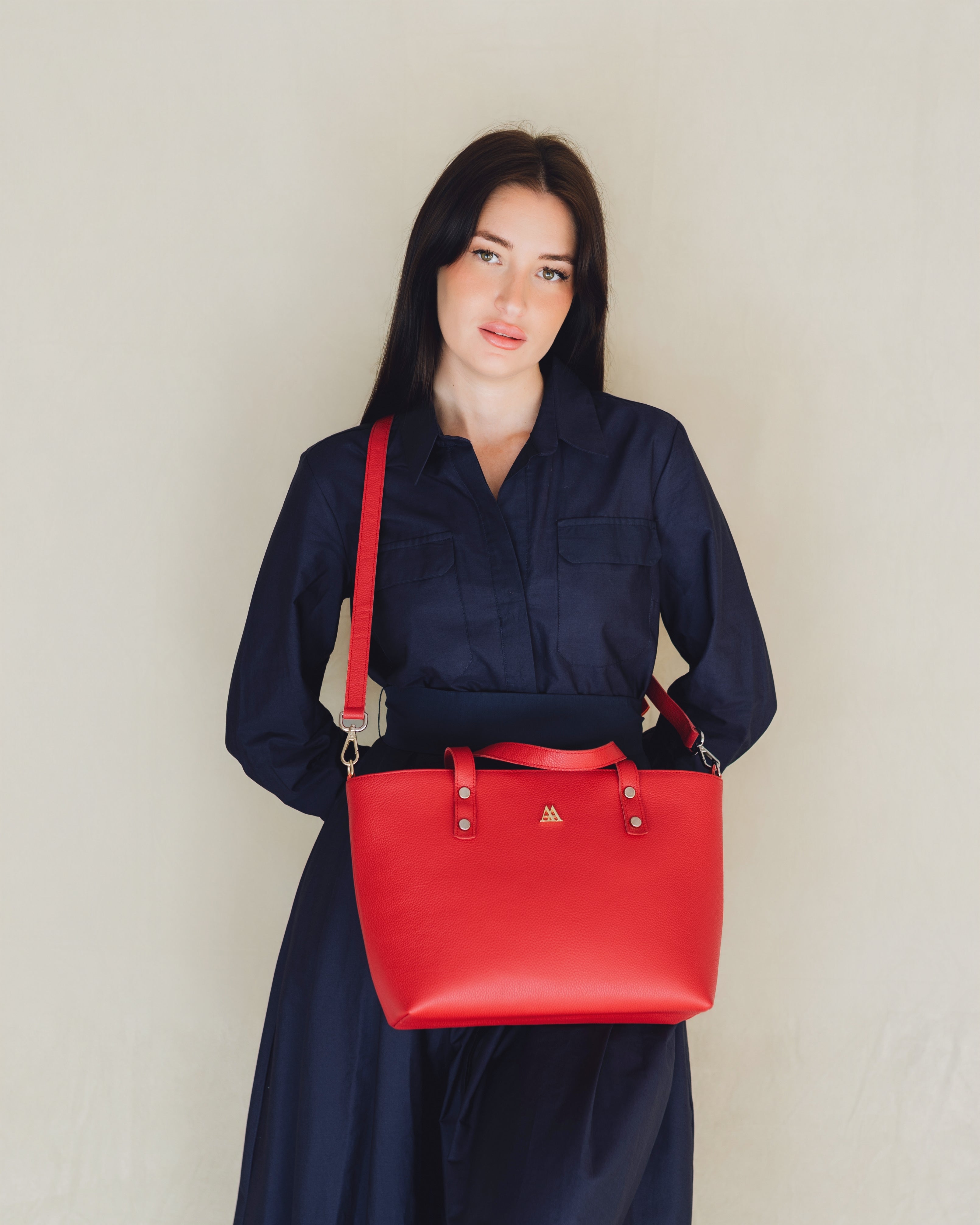 Sofia Bolso Shopper Piel Rojo