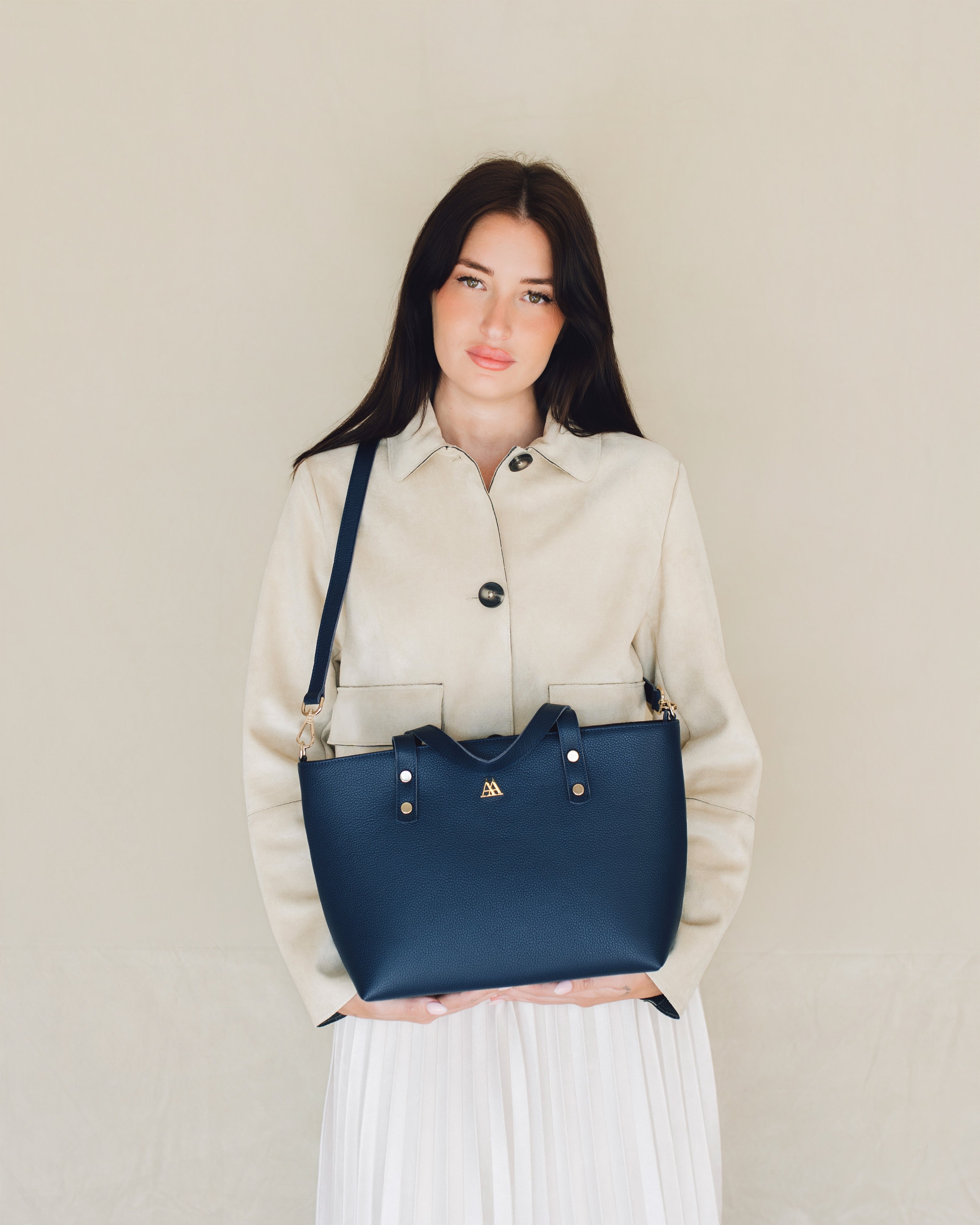 Antonia Bolso Shopper Piel Azul Marino