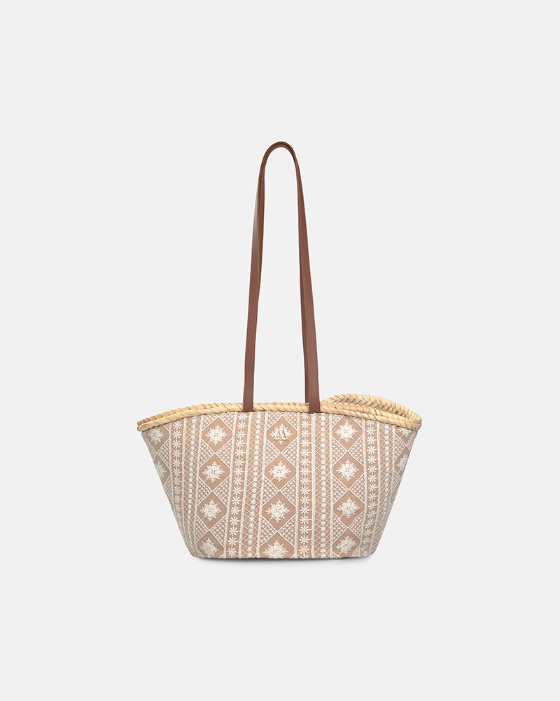 Carmen Bordado Geometrico Beig