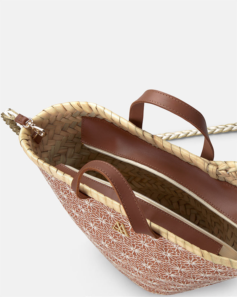 Carmina Flores Lurex Marron