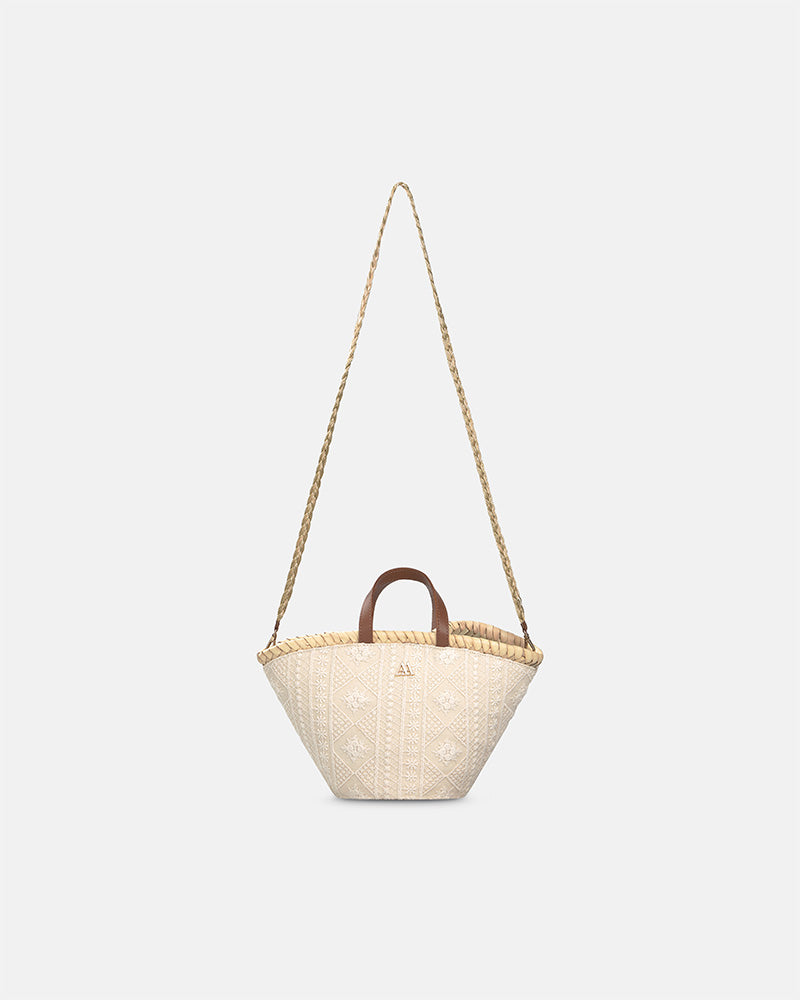 Carmina Bordado Geometrico Crudo