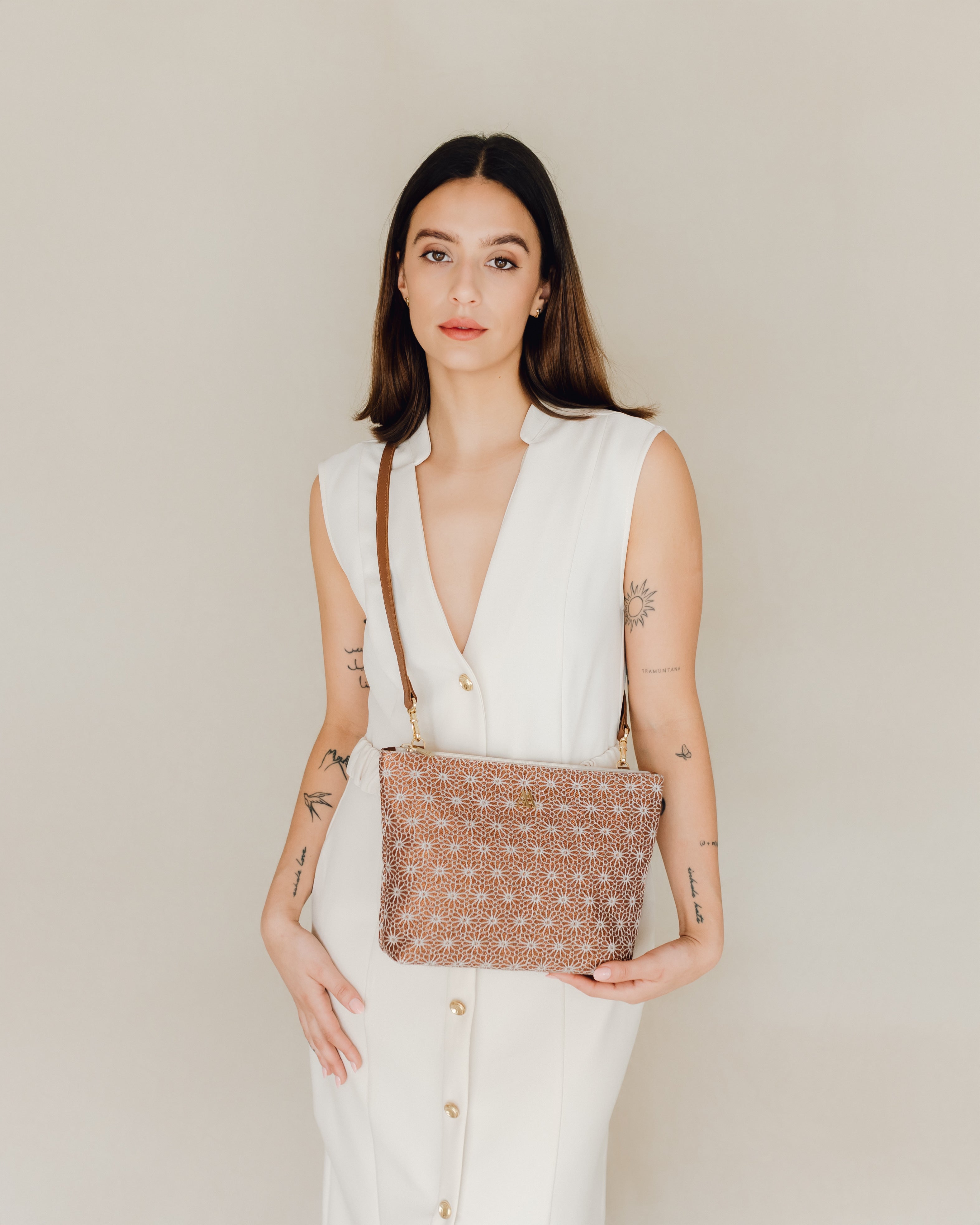 Manola Flores Lurex Marron