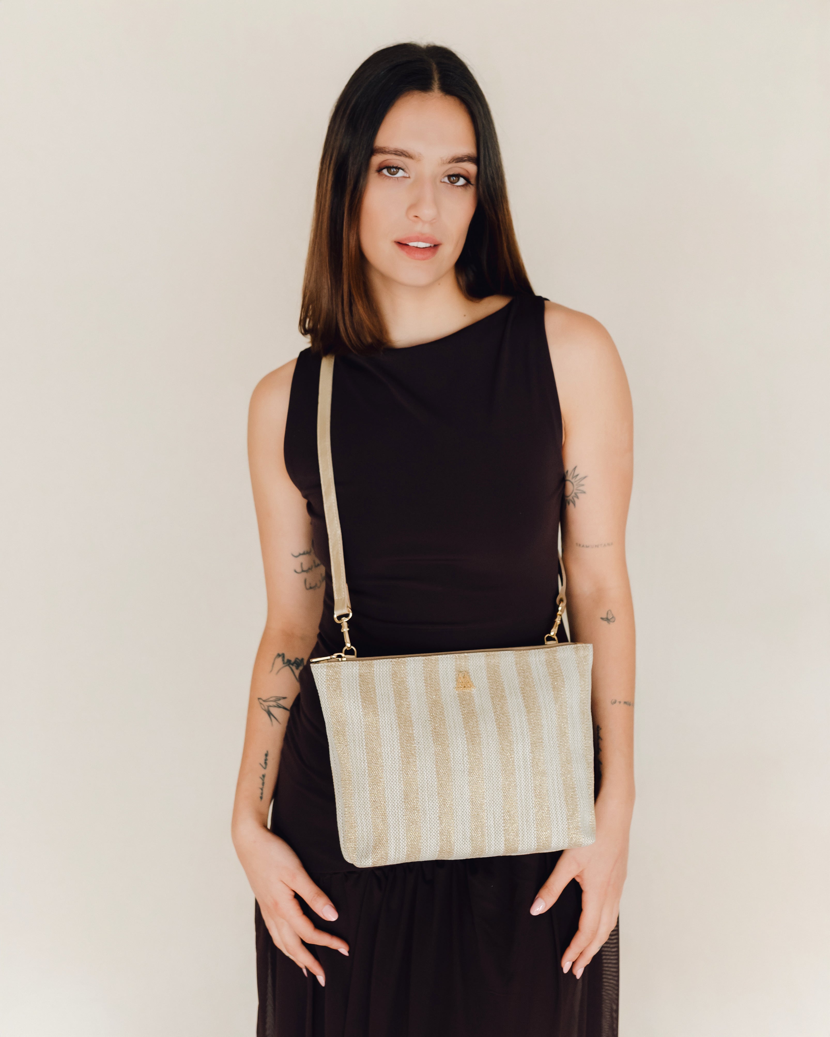 Manola Rayas Lurex Beig