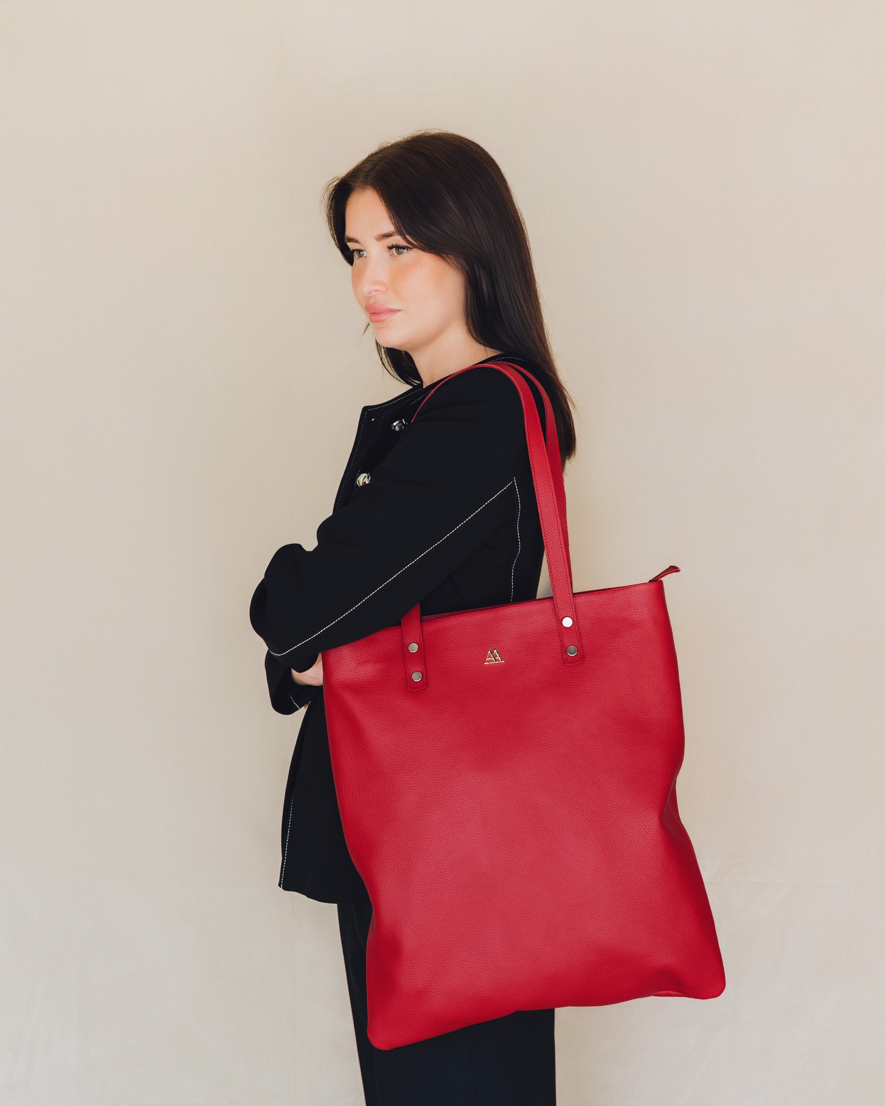 Noa Bolso Tote Bag Piel Rojo