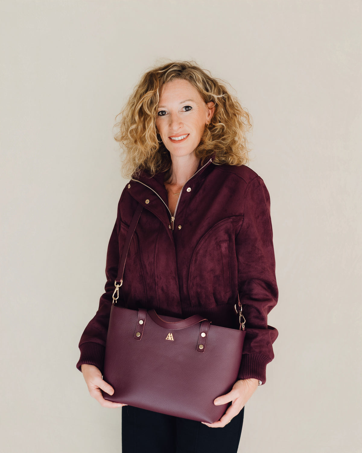 Antonia Bolso Shopper Piel Burdeos