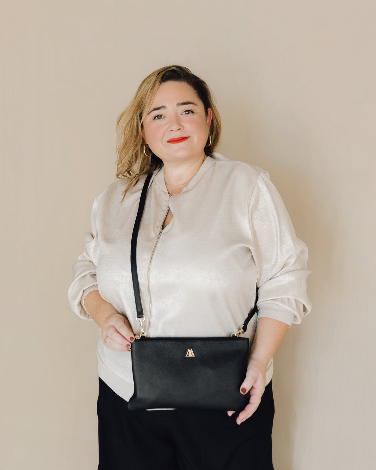 Catalina Pochette en cuir noir
