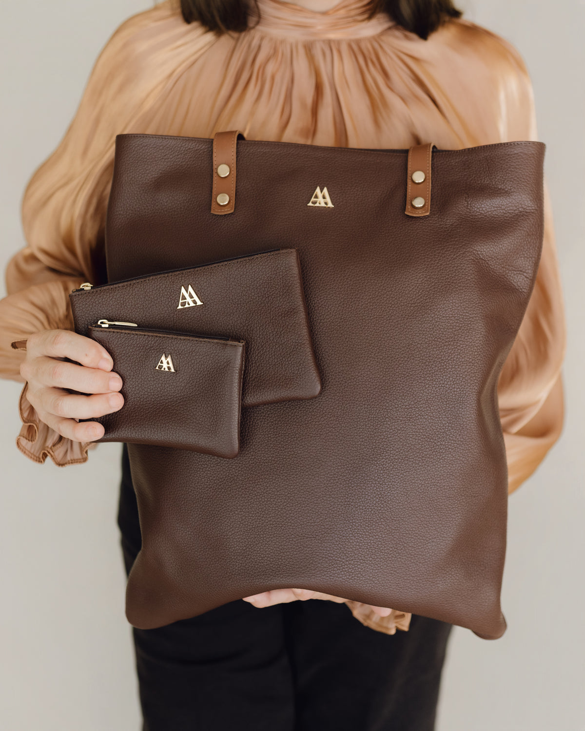 Noa Borsa Tote in Pelle Marrone