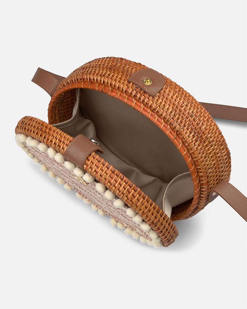 Rosario Flores Lurex Marron