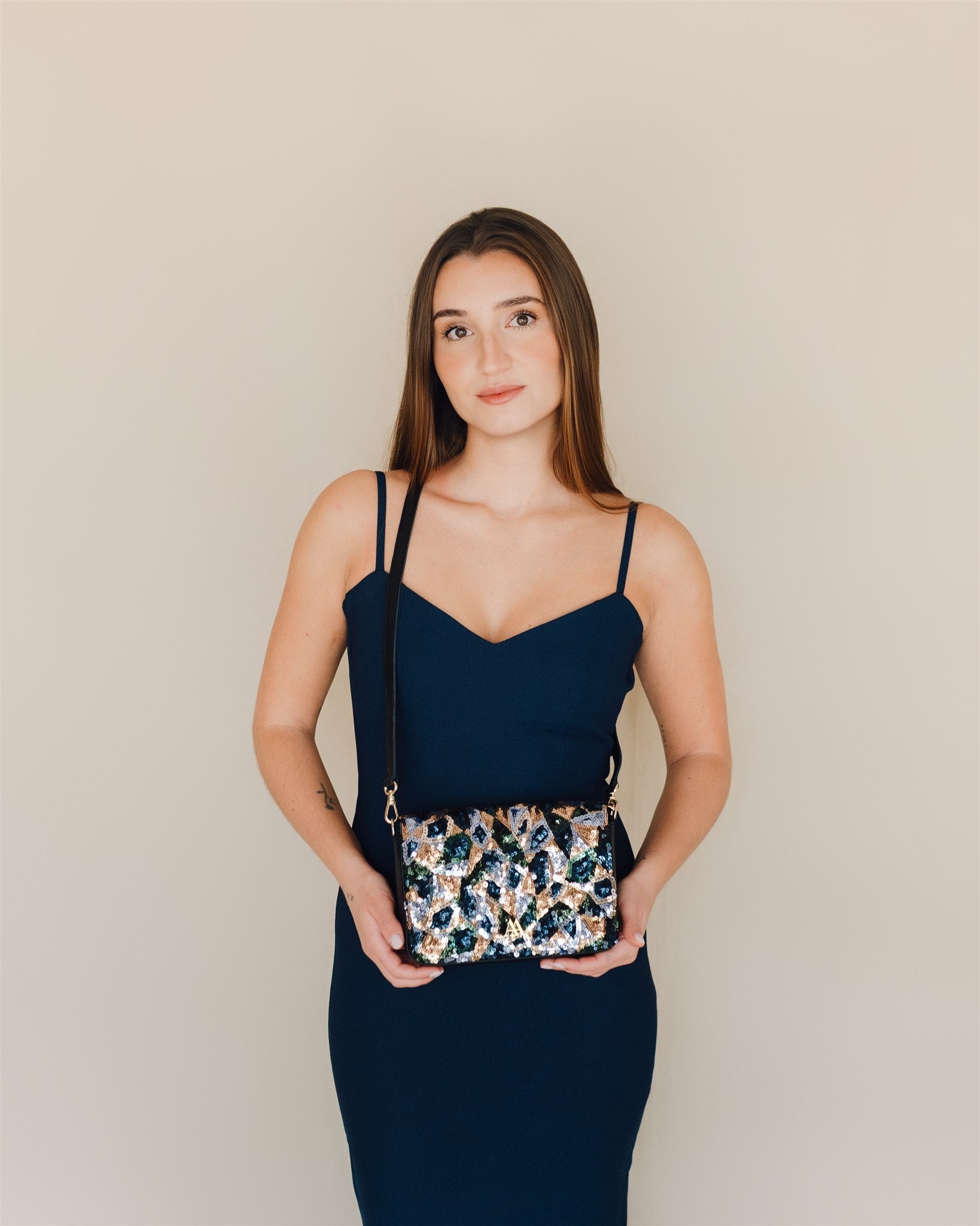 Maria Mini Leather Flap Bag, Red