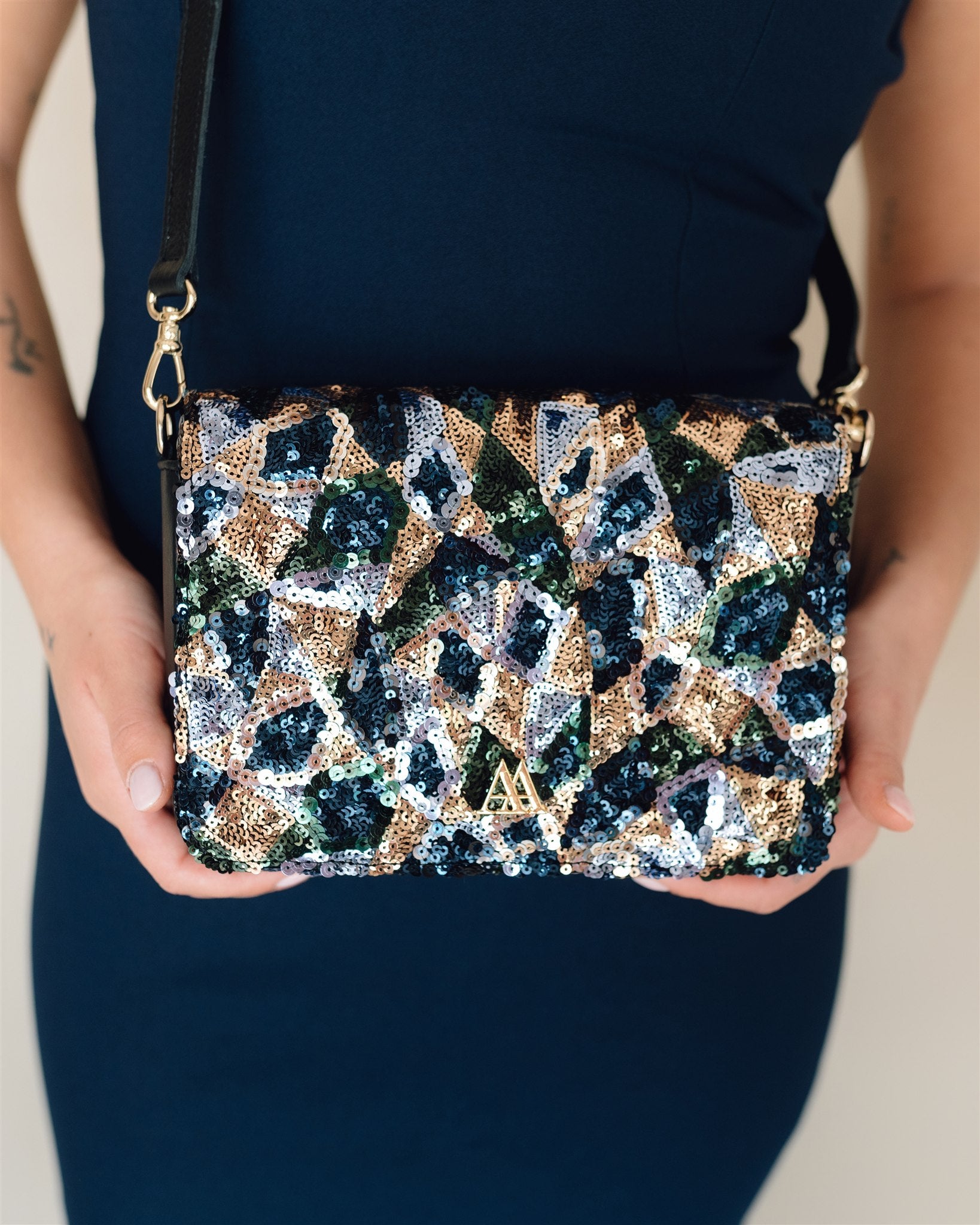 Maria Mini Leather Flap Bag, Red