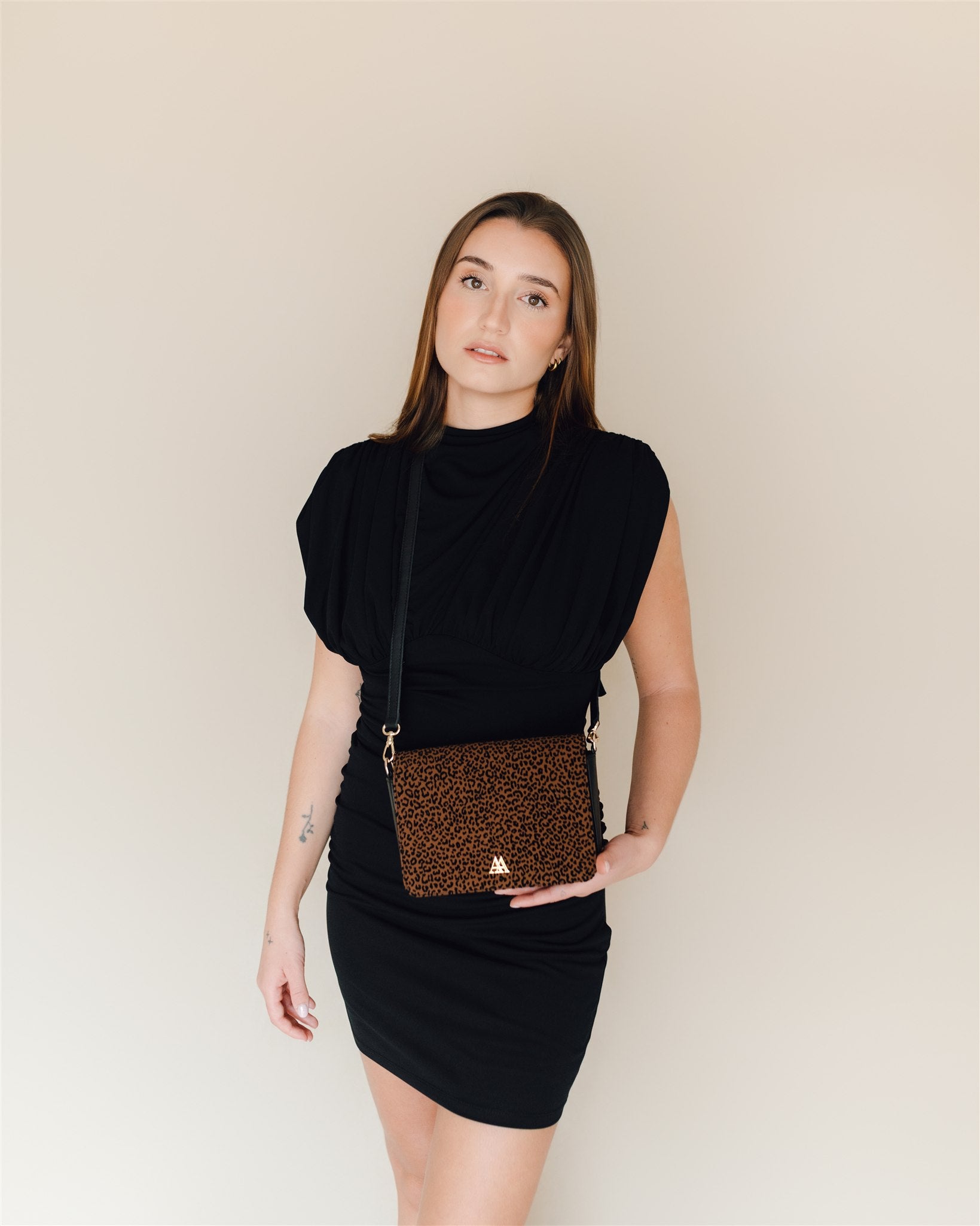 Maria Mini Leather Flap Bag, Red