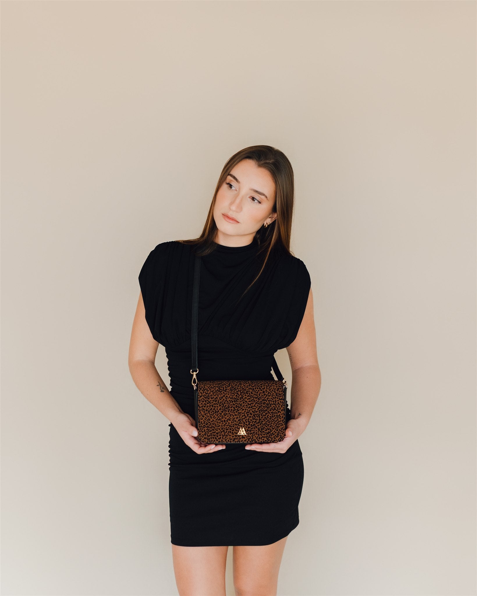 Maria Mini Leather Flap Bag, Red