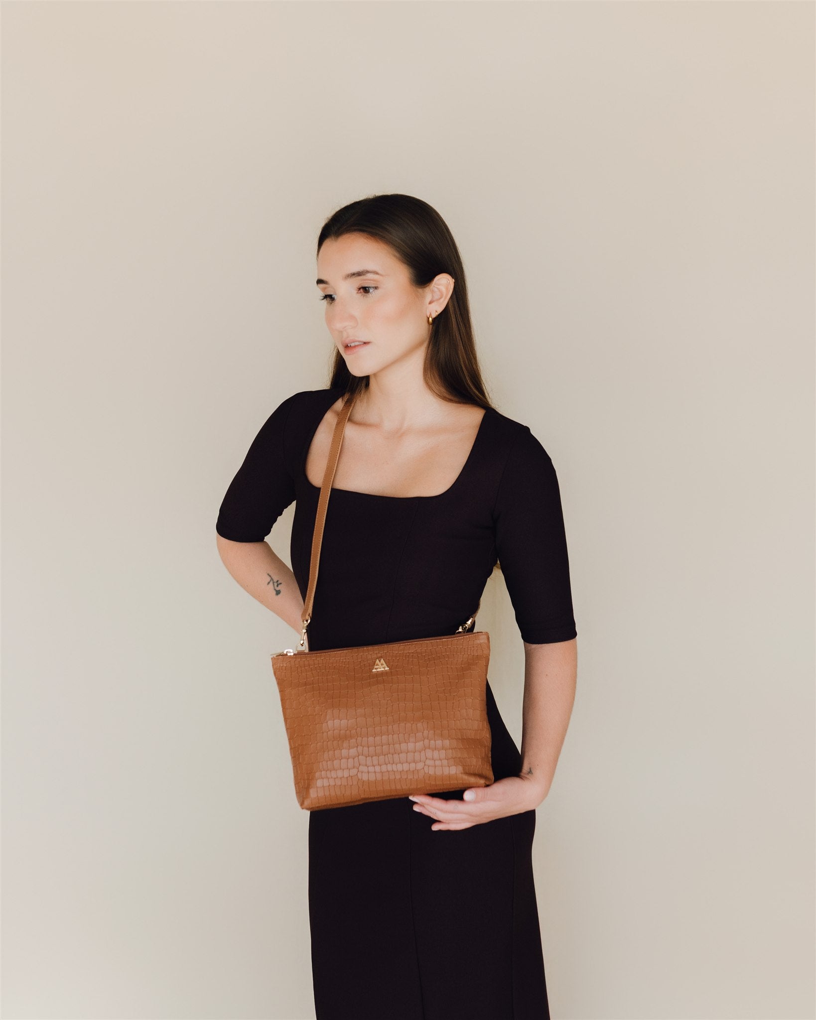 Manola Leather Clutch Bag