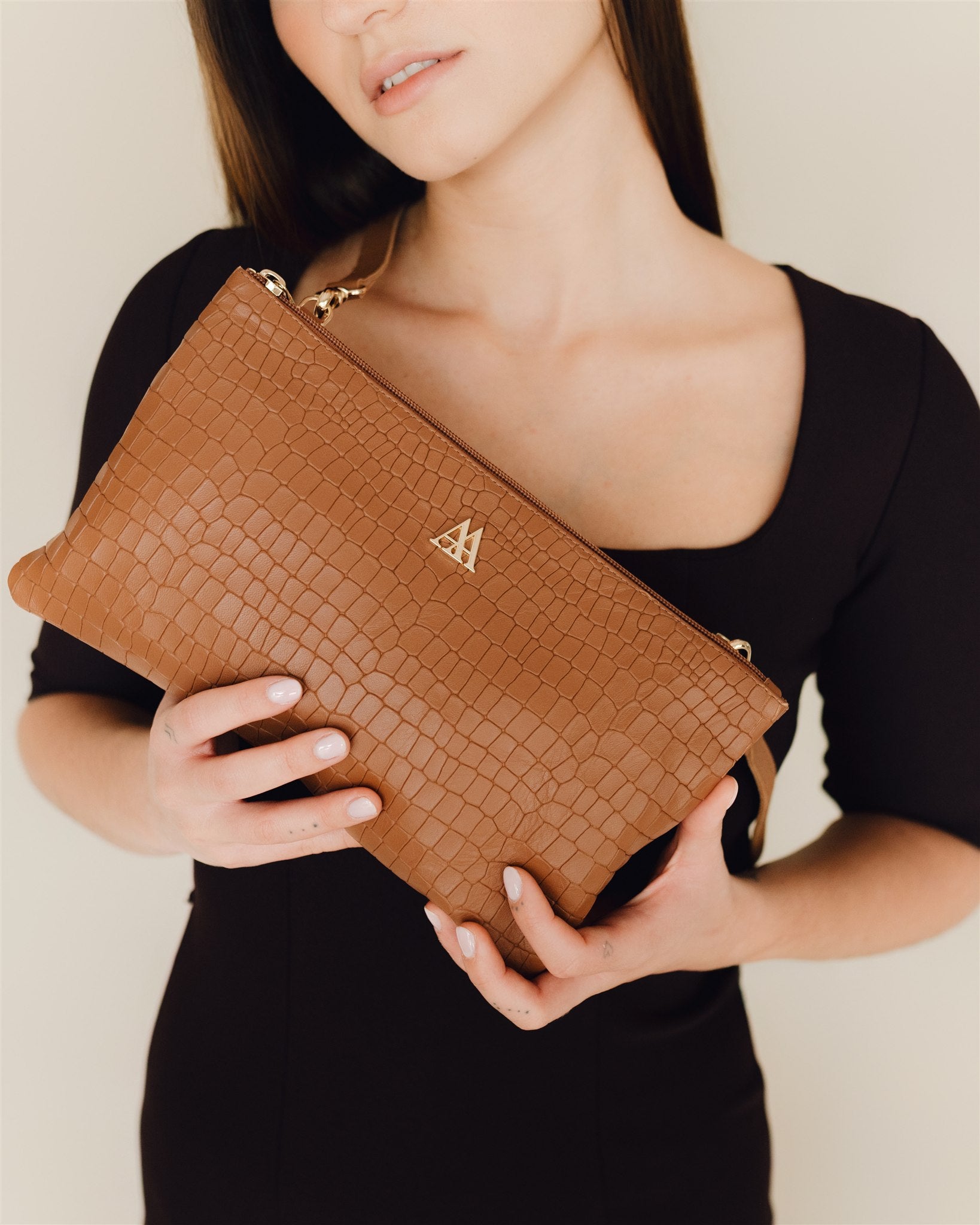 Catalina Leather Clutch Bag